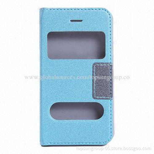 Hot Selling Flip Leather Cover for Samsung Galaxy, Made of PU Material